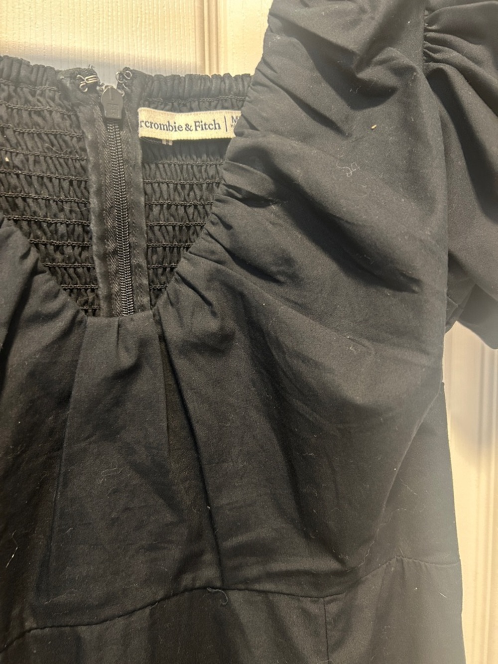 Abercrombie & Fitch Women’s Black Puff-Sleeve Maxi Dress - Picture 2 of 4